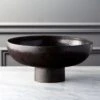 Black Ceramic Pedestal Bowl -Nesto Store PedestalBowlBlkSHF17