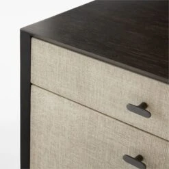 Perch Lacquered Linen File Cabinet -Nesto Store PerchFileCredenzaAVSSS23