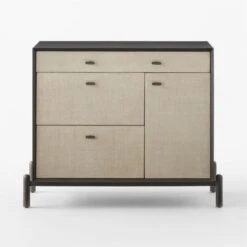 Perch Lacquered Linen File Cabinet -Nesto Store PerchFileCredenzaSOSSS23
