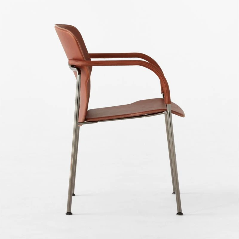 Pesaro Russett Leather Dining Armchair 6 Pesaro Russett Leather Dining Armchair - Image 4