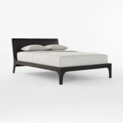 Pietro Woven Black Leather Queen Bed -Nesto Store PietroWovenBlkLthrQBed3QSSF22