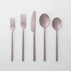 20-Piece Pin Brushed Dark Bronze Flatware