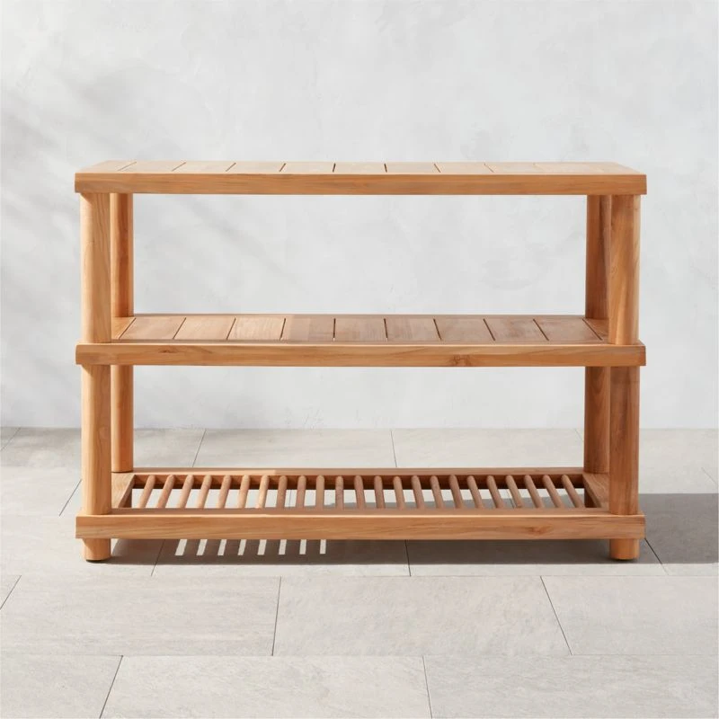Pinet Teak Outdoor Console Table 3 Pinet Teak Outdoor Console Table