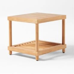 Pinet Teak Outdoor Side Table 12 Pinet Teak Outdoor Side Table -Nesto Store PinetTeakSideTable3QSSS23
