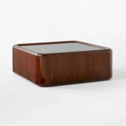 Plier Square High-Gloss Walnut Wood Coffee Table -Nesto Store PlierCoffeeTable3QSSS23