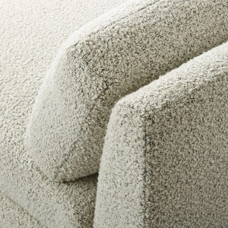 Plinth Armless Peppered Grey Boucle Sofa 10 Plinth Armless Peppered Grey Boucle Sofa - Image 8