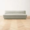 Plinth Armless Peppered Grey Boucle Sofa -Nesto Store PlinthGryBclArmlessSofaSHS23