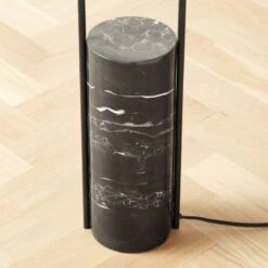 Polo Black Marble Floor Lamp -Nesto Store PoloBlkMrblFloorLampAVSHF22