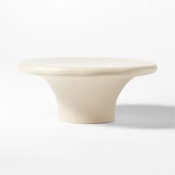 Pompeo Round Ivory Cast Resin Outdoor Coffee Table Large 10 Pompeo Round Ivory Cast Resin Outdoor Coffee Table Large -Nesto Store PompeoResinTableLrgSOSSS23