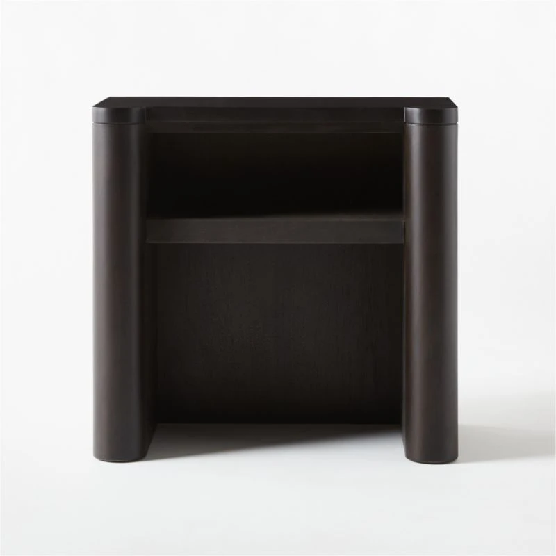 Port Blackened Wood Nightstand 5 Port Blackened Wood Nightstand - Image 3