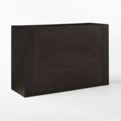 Port Low 4-Drawer Blackened Walnut Wood Dresser -Nesto Store PortBlckndWdShrtDresser3QBSSS21