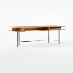 Portofino Cerused White Oak Wood Desk -Nesto Store PortofinoCerusedOakDesk3QSSF22