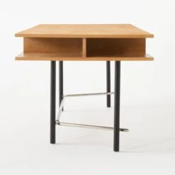 Portofino Cerused White Oak Wood Desk -Nesto Store PortofinoCerusedOakDeskSDSSF22