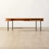 Portofino Cerused White Oak Wood Desk -Nesto Store PortofinoCerusedOakDeskSHF22