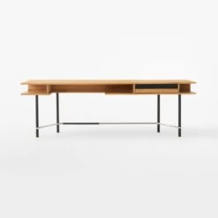 Portofino Cerused White Oak Wood Desk -Nesto Store PortofinoCerusedOakDeskSOSSF22