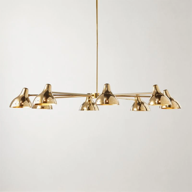 Presley Polished Brass Chandelier 4 Presley Polished Brass Chandelier - Image 2
