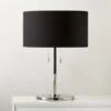 Prix Leather And Polished Nickel Table Lamp -Nesto Store PrixBlkLthrTableLampSHS23