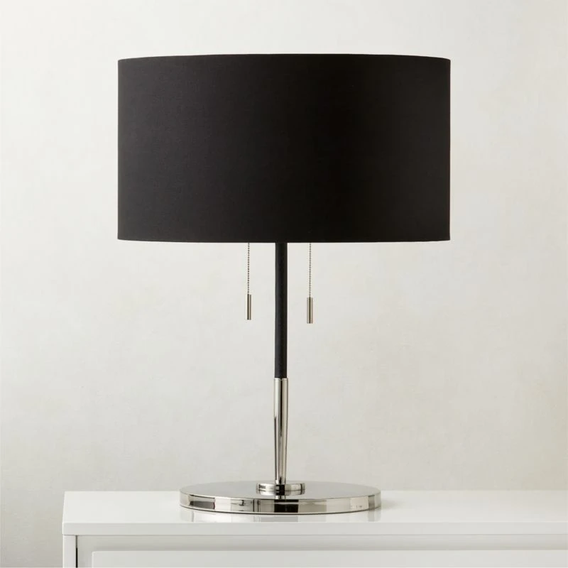 Prix Leather And Polished Nickel Table Lamp 3 Prix Leather And Polished Nickel Table Lamp