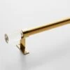 Porter Single Polished Brass Curtain Rod With Acrylic Finial 28"-48"x1.25" -Nesto Store PrtrSRd1p25inAcFPdBs28d48SHF21