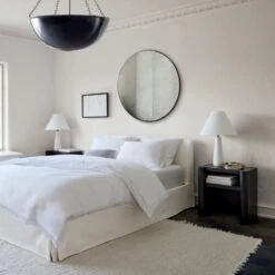 Pullover Slipcover Queen Sateen Queen Bed -Nesto Store PulloverPleatSateenQueenBedMr21