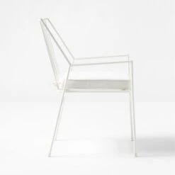 Pavilion Ivory Outdoor Dining Armchair With Ivory Sunbrella ® Cushion Model 6470 Set Of 2 -Nesto Store PvlnIvDngChrWIvyChM6470SDSSS22