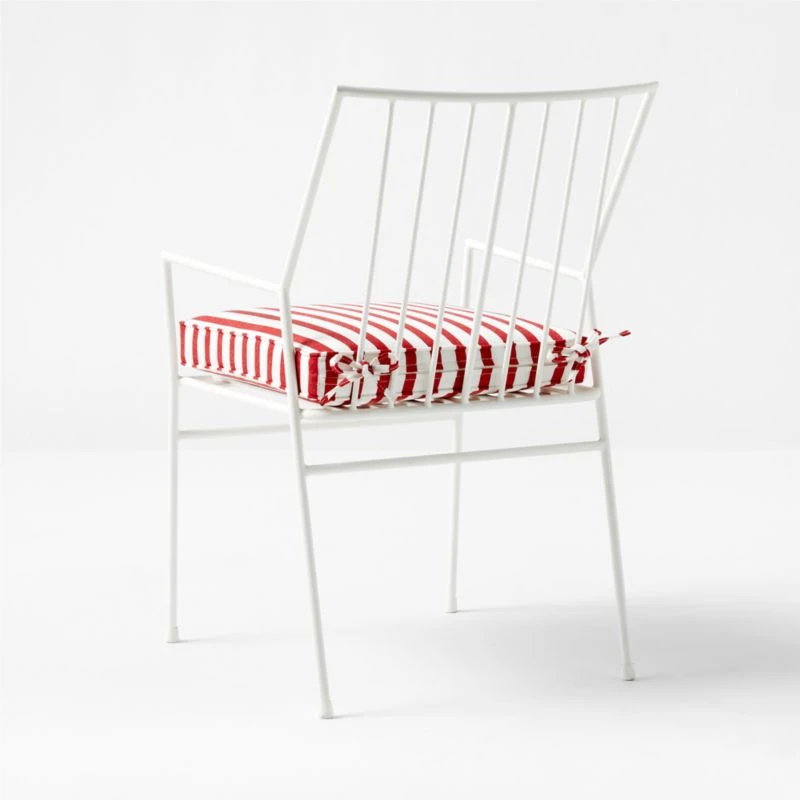 Pavilion Ivory Outdoor Dining Armchair With Striped Sunbrella ® Cushion Model 6470 Set Of 2 9 Pavilion Ivory Outdoor Dining Armchair With Striped Sunbrella ® Cushion Model 6470 Set Of 2 - Image 7