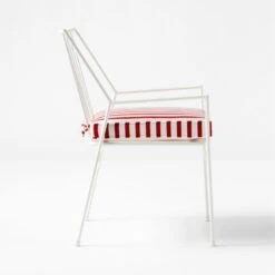 Pavilion Ivory Outdoor Dining Armchair With Striped Sunbrella ® Cushion Model 6470 Set Of 4 15 Pavilion Ivory Outdoor Dining Armchair With Striped Sunbrella ® Cushion Model 6470 Set Of 4 -Nesto Store PvlnIvDngChrWStdChM6470SDSSS22 1