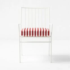 Pavilion Ivory Outdoor Dining Armchair With Striped Sunbrella ® Cushion Model 6470 Set Of 2 13 Pavilion Ivory Outdoor Dining Armchair With Striped Sunbrella ® Cushion Model 6470 Set Of 2 -Nesto Store PvlnIvDngChrWStdChM6470SOSSS22