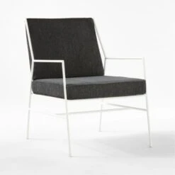 Pavilion Ivory Metal Outdoor Lounge Chair With Grey Cushion Model 6471 -Nesto Store PvlnIvLngChrWGyChM64713QSSS22