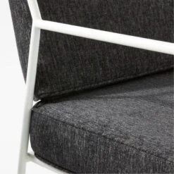 Pavilion Ivory Metal Outdoor Lounge Chair With Grey Cushion Model 6471 -Nesto Store PvlnIvLngChrWGyChM6471AVSSS22