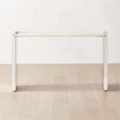 Nesto Store 15 Raggio Stainless Steel Desk With White Wood Top