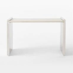 Raggio Stainless Steel Desk With White Wood Top -Nesto Store RaggioPolishedSSDeskSOSSF22