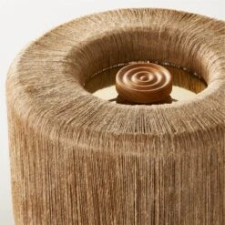 Ramble Tall White Ceramic Table Lamp With Jute Shade -Nesto Store RambleWhtTblLampShortAV2SHS23