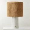 Ramble Tall White Ceramic Table Lamp With Jute Shade 1 Ramble Tall White Ceramic Table Lamp With Jute Shade -Nesto Store RambleWhtTblLampTallSHS23