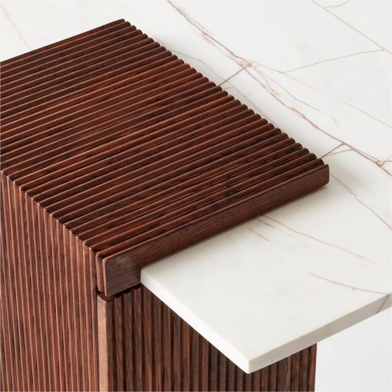 Reach White Marble-Top Desk 9 Reach White Marble-Top Desk - Image 7