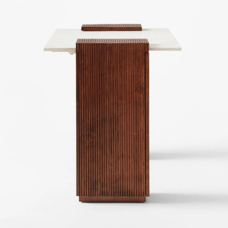 Reach White Marble-Top Desk 7 Reach White Marble-Top Desk - Image 5