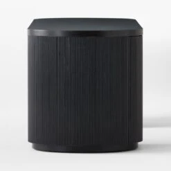 Reid Oval Black Wood Storage Desk -Nesto Store ReidEbonizedDeskSDSSS23