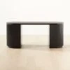 Reid Oval Black Wood Storage Desk -Nesto Store ReidEbonizedDeskSHS23