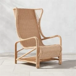 Remo Rattan Wingback Outdoor Lounge Chair -Nesto Store RemoWingBackChairROS23