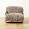 Ren Grey Sheepskin Accent Chair -Nesto Store RenGryMnglnShpsknChairSHS23