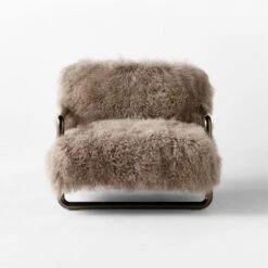 Ren Grey Sheepskin Accent Chair -Nesto Store RenGryMnglnShpsknChairSOSSS23