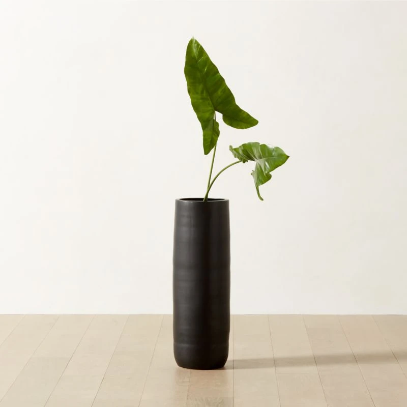 Reo Tall Black Vase 4 Reo Tall Black Vase - Image 2