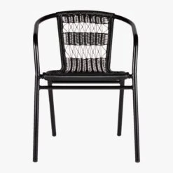 Rex Black Open Weave Armchair Set Of 4 -Nesto Store RexChairOpenWeaveBlackS18