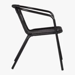 Rex Black Open Weave Armchair Set Of 4 -Nesto Store RexChairOpenWeaveBlackSDS18