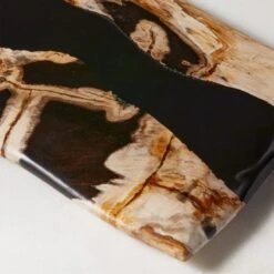 Ring Rectangular Petrified Wood And Resin Serving Platter -Nesto Store RingPtrfdWdNRsnRectSrvrAV2SHF23