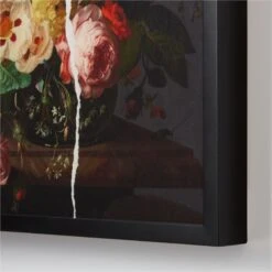'Ripped Flowers I' Framed Acrylic Painting By George Glass 16''x20'' -Nesto Store RippedFlowersI16X20ROF23