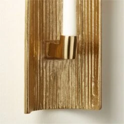 Ripple Brass Wall Sconce Taper Candle Holder 10 Ripple Brass Wall Sconce Taper Candle Holder -Nesto Store RippleSconceAV2SHS22