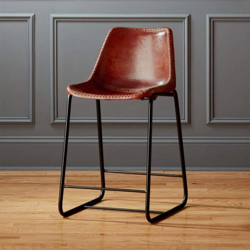 Roadhouse Saddle Leather Counter Stool 3 Roadhouse Saddle Leather Counter Stool