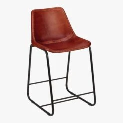 Roadhouse Saddle Leather Counter Stool 10 Roadhouse Saddle Leather Counter Stool -Nesto Store RoadhsLthr24inCntrStl3QF14