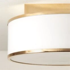 Ronda Indoor/Outdoor Polished Brass Flush Mount Light -Nesto Store RondaPldBrsInNOutdrFlshMntAVSHF22